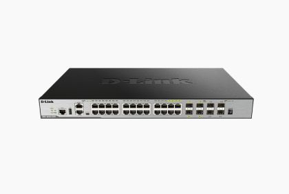 Комутатор D-Link xStack 20-port GE and 4-port Combo 4-port Combo 1000BaseT/SFP plus 4 10GE SFP+