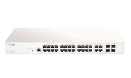 Комутатор D-Link 28-Port Gigabit PoE+ Nuclias Smart Managed Switch including 4x 1G Combo Ports, 370W (With 1 Year License)