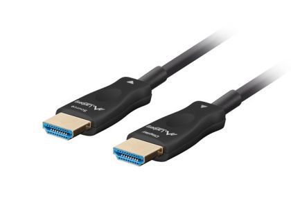 Кабел Lanberg HDMI M/M v2.1 cable 10m optical black aoc