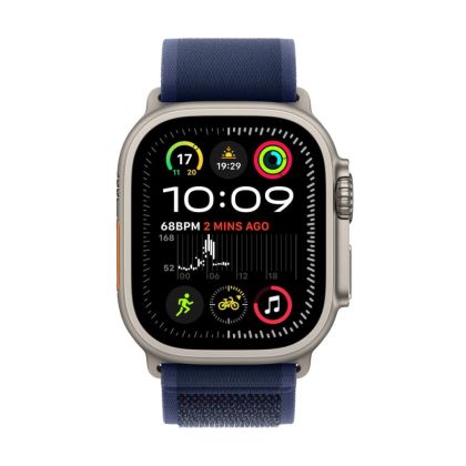 Часовник Apple Watch Ultra2 v2 Cellular 49mm Natural Titanium Case with Blue Trail Loop - S/M