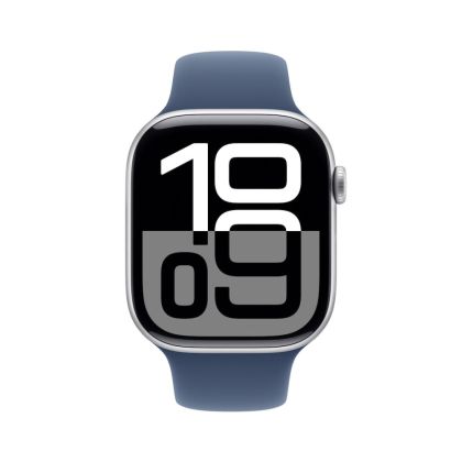 Часовник Apple Watch S10 Cellular 46mm Silver Alu Case with Denim Sport Band - M/L