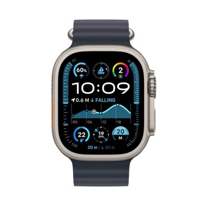 Часовник Apple Watch Ultra2 v2 Cellular 49mm Natural Titanium Case with Navy Ocean Band