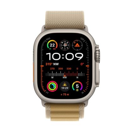 Часовник Apple Watch Ultra2 v2 Cellular 49mm Natural Titanium Case with Tan Alpine Loop - Large