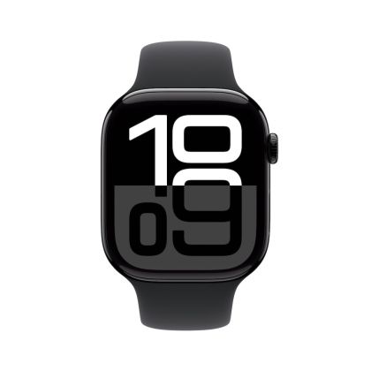 Часовник Apple Watch S10 Cellular 42mm Jet Black Alu Case with Black Sport Band - M/L