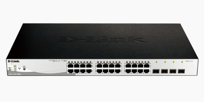 Комутатор D-Link 28-Port Gigabit PoE+ Smart Switch including 4 SFP Ports