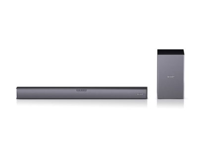 Аудио система Sharp Soundbar HT-SBW182, SLIM 160W 2.1 Wireless Subwoofer, HDMI & BLUETOOTH, wireless music streaming, HDMI ARC/CEC, 3.5mm Aux-in, Digital Optical Audio Input, Matt black