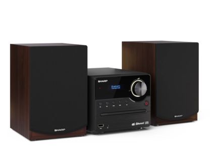 Аудио система Sharp Audio Systems XL-B517D(BR), HI-FI MICRO SYSTEM, 45W total max power output, DAB+ and FM tuner with RDS, Bluetooth v5.0, CD player, USB playback, 3.5mm Aux-in / line-in, Headphone jack, wooden speaker, Brown