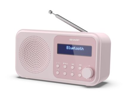 Радио Sharp Radios DR-P420(PK), PORTABLE DIGITAL RADIO, Bluetooth 5.0, 20 DAB+/DAB/FM, Auto time/date, LCD Display, Dual alarm,Micro USB x1 (power supply),3.5mm Headphone jack / line-out, BLOSSOM PINK