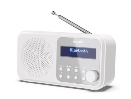 Радио Sharp Radios DR-P420(WH), PORTABLE DIGITAL RADIO, Bluetooth 5.0, 20 DAB+/DAB/FM, Auto time/date, LCD Display, Dual alarm,Micro USB x1 (power supply),3.5mm Headphone jack / line-out, SNOWY WHITE