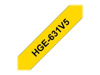BROTHER 12mm BLACK ON YELLOW HIGH GRADE TAPE