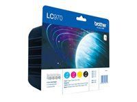 BROTHER LC-970 ink cartridge black and tri-colour standard capacity bl:350 pages cl 300 pages 4-pack blister without alarm