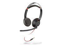 HP Poly Blackwire 5220 Headset on-ear wired 3.5mm jack black