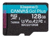 KINGSTON 128GB microSDXC Canvas Go Plus 170R A2 U3 V30 Single Pack w/o ADP