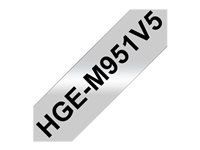 BROTHER HGEM951V5 5x tape cassette 24mmx8m silber matt black laminate for P-touch P500PC 9700PC 9800PCN RL700S