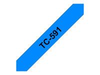 BROTHER P-Touch TC-591 black on blue 9mm