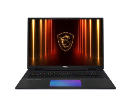Лаптоп MSI Titan 18 HX AI A2XWJG, NVIDIA GeForce RTX 5090 24GB GDDR7, Intel Core Ultra 9 285HX, 18" 16:10 UHD+ (3840x2400), MiniLED, 120Hz, 64GB DDR5 6400MHz 32GBx2, 2TB NVMe PCIe Gen5x4 SSD, 2TB NVMe PCIe Gen4x4 SSD x2, Intel Killer Wi-Fi 7, Windows11 Pr