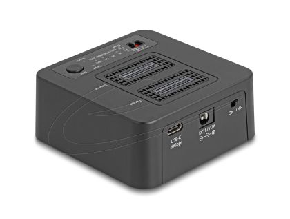 Delock M.2 Докинг станция за 2 x M.2 NVMe, клониране,изтриване, до 20 Gbps, USB-C, адаптер