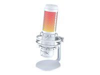 HP HyperX QuadCast S Microphone Stereo Omnidirectional Cardioid Bidirectional modes compatible PC Playstion and Mac White