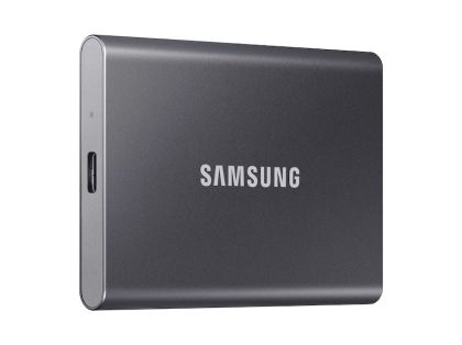 Твърд диск Samsung Portable SSD T7 1TB, USB 3.2, Read 1050 MB/s Write 1000 MB/s, Titan Gray