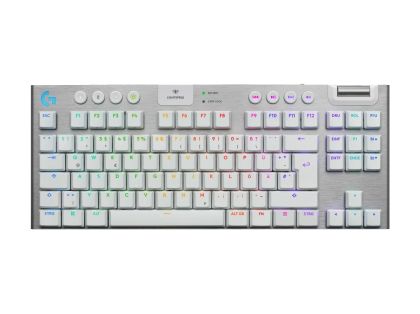 Безжична геймърска механична клавиатура Logitech G915X White Lightspeed TKL - GL Tactile Switch
