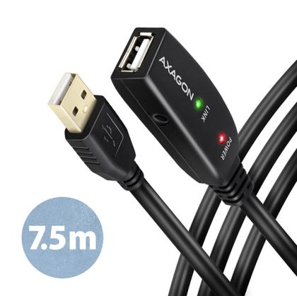 Cable USB2 A-A M/F+Repeater, 7m, AXAGON ADR-207
