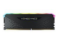 CORSAIR VENGEANCE RGB RS 8GB DDR4 3200MHz DIMM Unbuffered 16-20-20-38 Black PCB 1.35V XMP 2.0