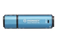 KINGSTON 64GB IronKey Vault Privacy 50 USB AES-256 Encrypted FIPS 197