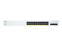 CISCO Business Switching CBS220 Smart 24-port Gigabit PoE 195W 4x10G SFP+ uplink