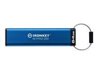 KINGSTON 64GB IronKey Keypad 200 FIPS 140-3 Lvl 3 Pending AES-256 Encrypted
