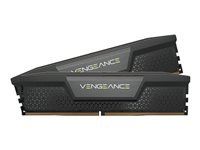CORSAIR VENGEANCE DDR5 64GB 2x32GB 5600MHz DIMM Unbuffered 40-40-40-77 Std PMIC XMP 3.0 Black Heatspreader Black PCB 1.25V