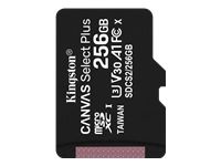 KINGSTON 256GB microSDXC Canvas Select Plus 100R A1 C10 Single Pack w/o ADP