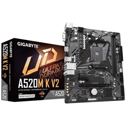 MB GB A520M K V2, HDMI/VGA, 2xD4, 1xM.2