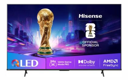 Телевизор Hisense 65" E7Q Pro, 4K Ultra HD 3840x2160, QLED, Quantum Dot, 144Hz, HDR 10+ adaptive, HLG, Dolby Vision, DTS Virtual X, Smart TV, WiFi 5GHz, WiFi Direct, BT, Anyview Cast, 4xHDMI, 2xUSB, LAN, CI+, DVB-T2/C/S2, Black