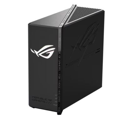 Рутер Asus Gaming Wireless Router ROG Strix GS-BE18000, Tri-Band, 320MHz bandwidth & 4096-QAM, Quad-Core 2.6GHz CPU, 256MB/2GB Flash/RAM, 8 x 2.5G port, AiProtection Pro, open NAT, VPN Fusion, 8 x SSIDs, IPTV, MU-MIMO, Beamforming, RGB, AiMesh