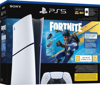 Конзола PlayStation 5 (Slim) - Digital Edition + Fortnite Flowering Chaos