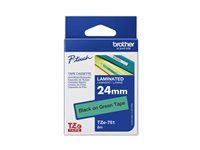 BROTHER P-Touch TZE-751 black on green 24mm