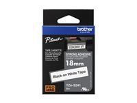 BROTHER TZES241 Tape Brother 18mm BLACK ON WHITE ADHESIVE TAPE