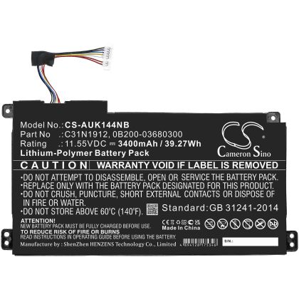 Батерия  за лаптоп ASUS VivoBook 14 E410MA-EK007TS, E510MA-BR058T, C31N1912  LiPo 11.55V  3400 mAh CAMERON SINO