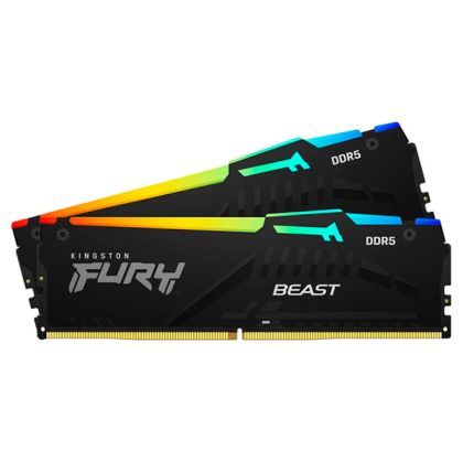 RAM D5 32G 2x16 6400 CL32, Kingston Fury Beast RGB