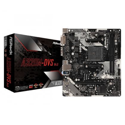 MB ASROCK A320M-DVS R4.0, DVI/VGA, 2xD4