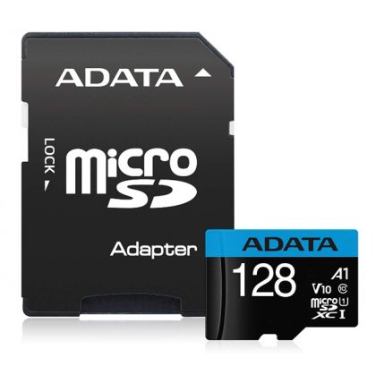 Micro SDXC 128GB UHS-I Class 10 + SD Adapter,Adata