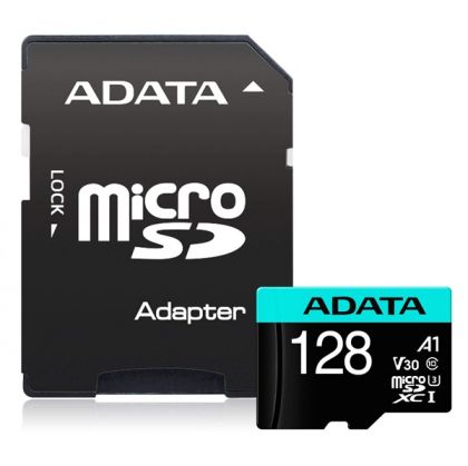 Micro SDXC 128GB UHS-I U3 A1 Cl10+SD Adapter,Adata