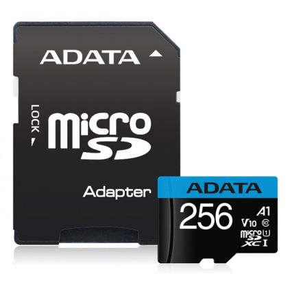 Micro SDXC 256GB UHS-I Class 10 + SD Adapter,Adata