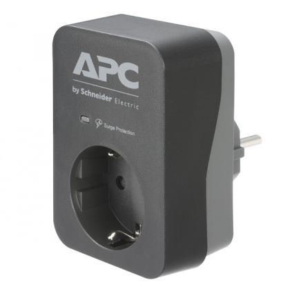 SURGE Protector 1x APC PME1WB-GR, Black