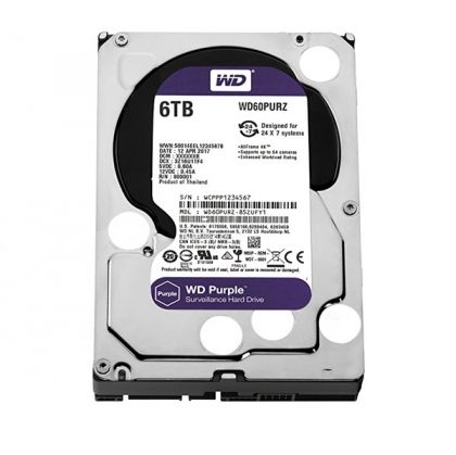 HDD 6TB WD Purple, WD60PURZ, 64MB, S-ATA3