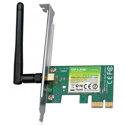 Wi-Fi N PCI-E Card, TP-Link TL-WN781ND, 150Mbps