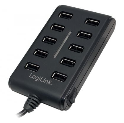 USB HUB 10xUSB2.0, Ext. power, LogiLink UA0125