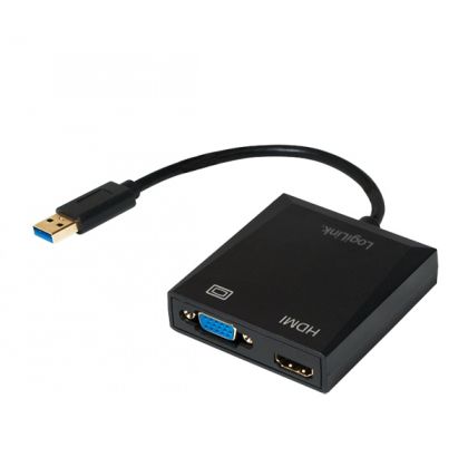 USB3.0 to VGA/HDMI Combo Adapter, Logilink UA0234