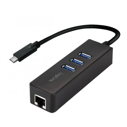 USB-C to Giga LAN + 3xU3.0 HUB, Logilink UA0283
