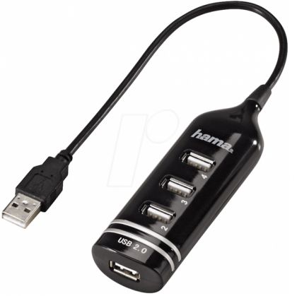 USB HUB 4xUSB2.0, passive, HAMA 39776